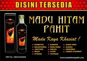 spanduk penjual madu hitam pahit